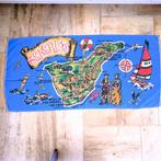 2 vintage badhanddoeken 'Tenerife' & 'Islas Canarias', Ophalen of Verzenden, Gebruikt, Handdoek