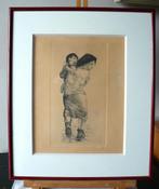 DE BRUYNE GUSTAAF   1914-1981  Havenmeisje", Antiek en Kunst, Kunst | Etsen en Gravures, Ophalen of Verzenden