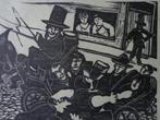 houtsnede Cor de Wolff Vakantie opdracht Felix Timmermans, Antiek en Kunst, Ophalen of Verzenden