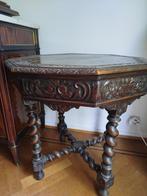 Achthoekige eikenhouten tafel - 19e eeuwse oudheid, Ophalen