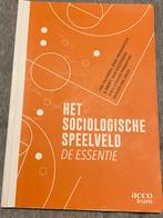 Het sociologische speelveld De essentie Jan Vranken, Boeken, Ophalen, Zo goed als nieuw, Hoger Onderwijs, Acco