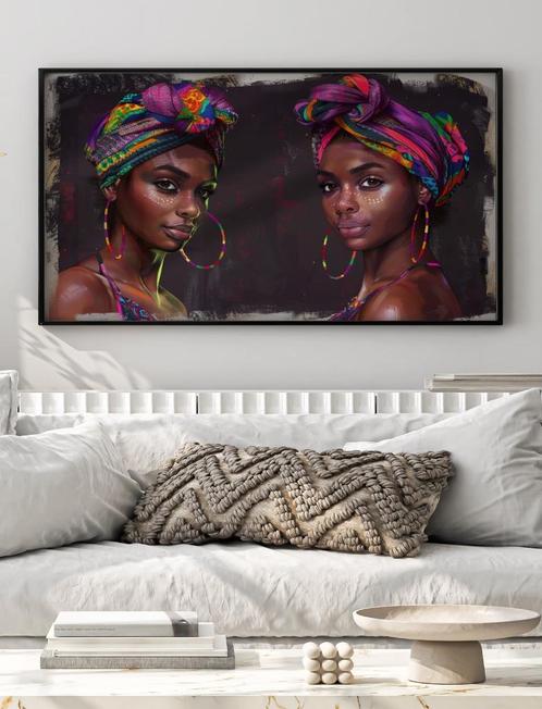 Uniek XXL Glasschilderij | Twins of Color - 5 sizes, Huis en Inrichting, Woonaccessoires | Schilderijen, Tekeningen en Foto's