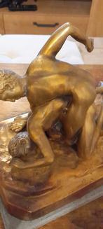 Superbe Bronze doree signer Rodin ( les lutteurs), Enlèvement, Bronze
