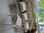 Witte stoelen, Huis en Inrichting, Ophalen, Hout, Wit, Zo goed als nieuw