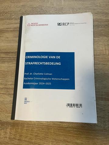 Criminologie van de strafrechtbedeling beschikbaar voor biedingen