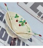 BESWICK art strawberry fruit-schaal bowl Vintage + lepels, Antiek en Kunst, Ophalen of Verzenden