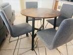Table à manger ronde avec 4 chaises, Maison & Meubles, Tables | Tables à manger, Enlèvement, Comme neuf