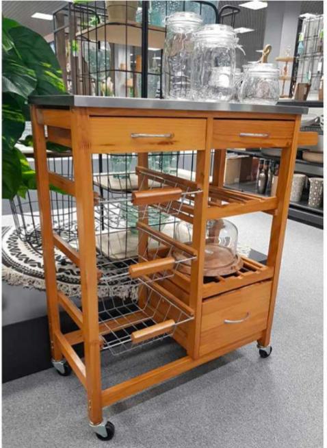 Keukentrolley RVS werkblad (binnen en buiten) !!! NIEUW !!!, Huis en Inrichting, Tafels | Bijzettafels, Nieuw, Rechthoekig, 60 cm of meer