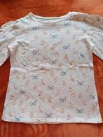 witte longsleeve met poezen Laredoute 128-134, Gebruikt, Meisje, La Redoute, Ophalen of Verzenden