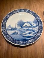 Delfts blauw wand bord porcelein, Antiek en Kunst, Antiek | Wandborden en Tegels, Ophalen of Verzenden