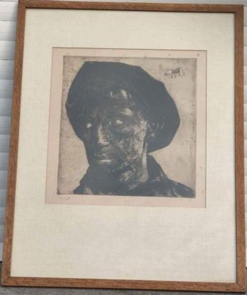 Eau forte le mineur de Georges higuet, Antiek en Kunst, Kunst | Etsen en Gravures, Ophalen of Verzenden