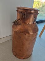 Bidon lait plaqué cuivre