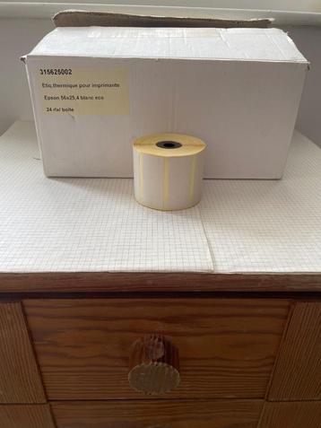 Etiquettes thermiques neuves pour imprimante Epson 56 x 25 beschikbaar voor biedingen