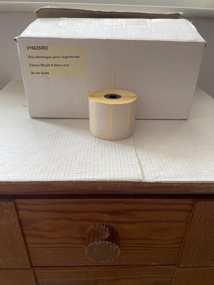 Etiquettes thermiques neuves pour imprimante Epson 56 x 25, Informatique & Logiciels, Fournitures d'imprimante, Neuf, Autres types