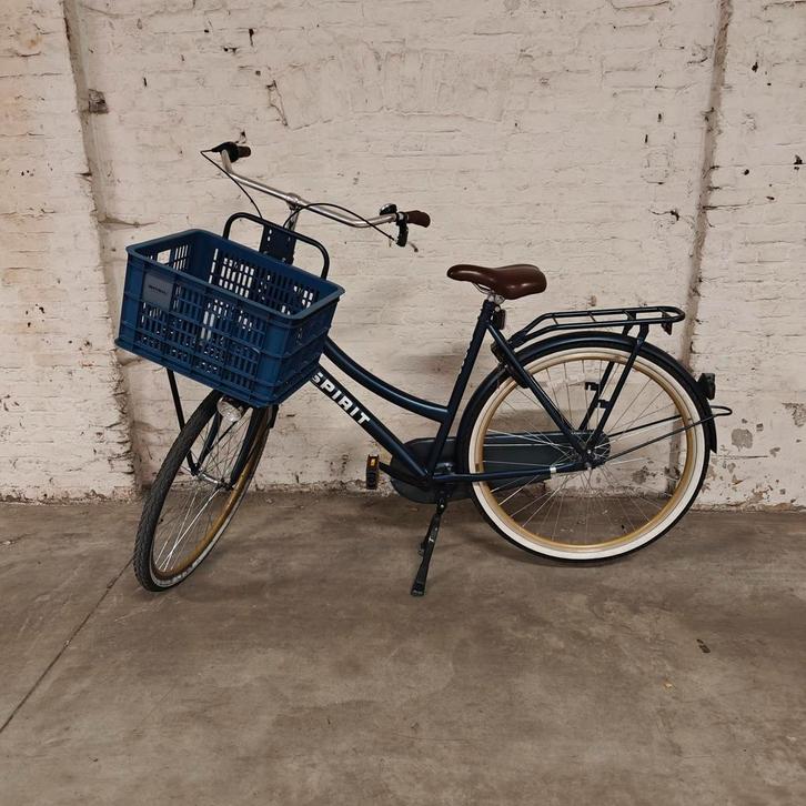Spirit Cargo Plus N3 Transportfiets Jeans-Blauw, Fietsen en Brommers, Fietsen | Dames | Omafietsen, Zo goed als nieuw, Handrem
