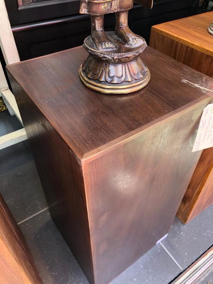 Plantenzuil zuil pilaar hout donkerbruin 60 hoog, Huis en Inrichting, Woonaccessoires | Zuilen en Pilaren, Nieuw, Ophalen of Verzenden