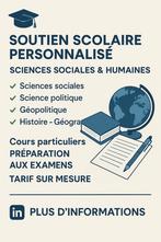 Soutien scolaire , preparation aux examen , redaction TFE, Ophalen of Verzenden