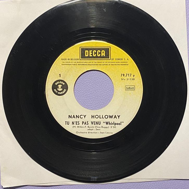 Nancy holloway Tu n'es pas venu Label Decca, CD & DVD, Vinyles Singles, Utilisé, Single, Pop, 7 pouces, Enlèvement ou Envoi