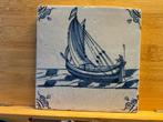 Carrelage ancien de Delft avec bateau D19, Antiquités & Art, Enlèvement ou Envoi
