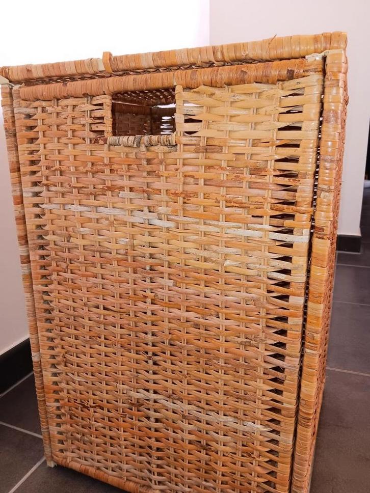 Rieten opbergmand, Huis en Inrichting, Woonaccessoires | Kisten, Gebruikt, Ophalen