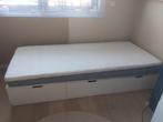 Ikea NORDLI bed + matras+ topmatras 90x200, Huis en Inrichting, Slaapkamer | Bedden, Ophalen, Gebruikt, 90 cm, Eenpersoons