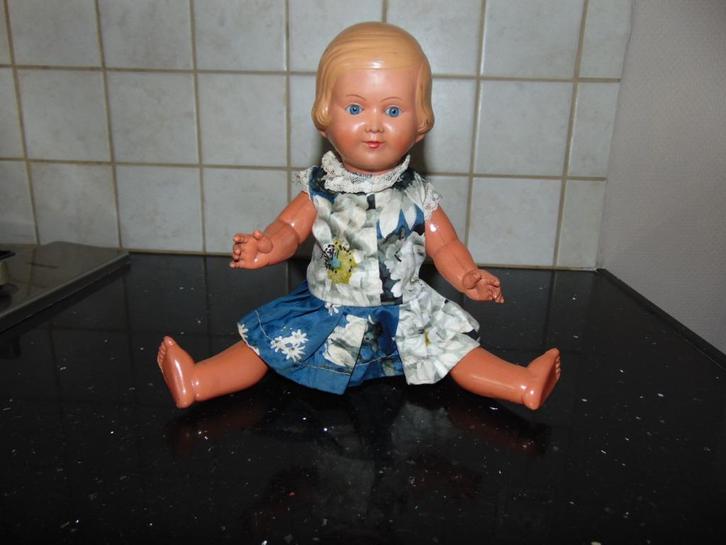 Storch pop in celulloid 30 cm, Antiek en Kunst, Antiek | Speelgoed, Ophalen of Verzenden