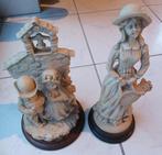 Lot de 2 statues ''Enfants et Mère'', Ophalen