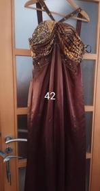Robe longue brune taille 42, Brun, Porté, Enlèvement ou Envoi