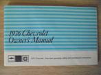 1976 Chevrolet. Original Owner's Manual., Ophalen of Verzenden