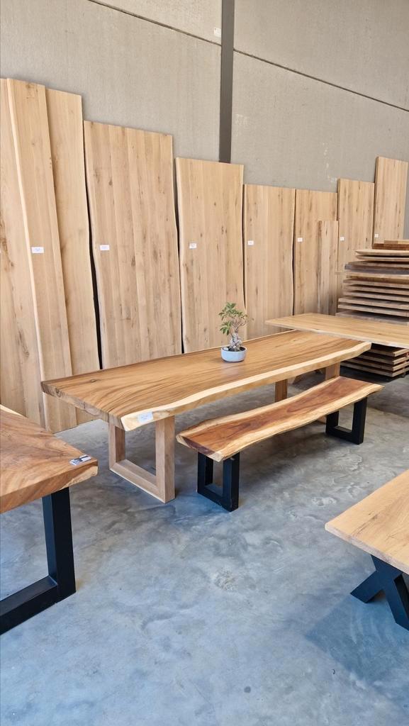 Tables en bois massif, Huis en Inrichting, Tafels | Eettafels, Zo goed als nieuw, Eikenhout, Ophalen