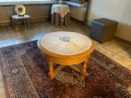 massief houten salontafel, Ophalen, Zo goed als nieuw, Rond