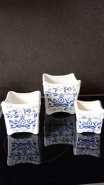 Set bloempotten Delfts blauw motief, Ophalen, Zo goed als nieuw, Tuin