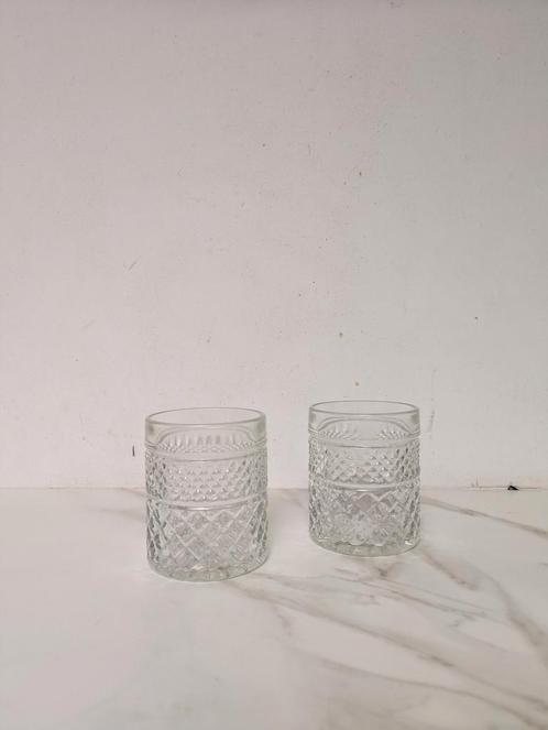 vintage whiskyglazen, Huis en Inrichting, Keuken | Servies, Zo goed als nieuw, Glas of Glazen, Glas, Ophalen of Verzenden