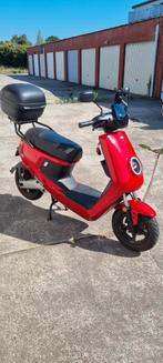 Te koop, rode niu electr. bromfiets ,als nieuw.550 km., Fietsen en Brommers, Brommers | Overige merken, Ophalen, Niu, 49 cc, 2 versnellingen
