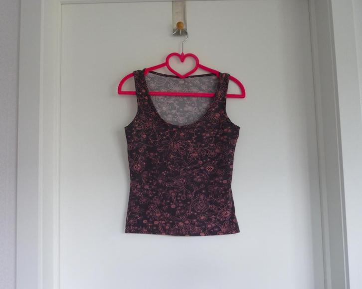 Taupe roze bloemen gladde top Maat XS-S, Kleding | Dames, Topjes, Maat 34 (XS) of kleiner, Roze, Ophalen of Verzenden