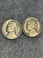 États-Unis Argent 1940 + 1941 - 5 Cents, Enlèvement ou Envoi, Monnaie en vrac, Argent, Amérique du Nord