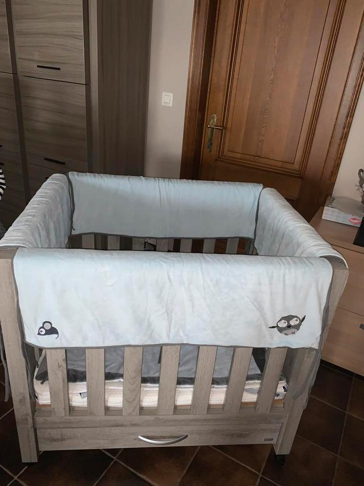 Parkbekleding lichtblauw/grijs, Kinderen en Baby's, Babywiegjes en Ledikanten, Zo goed als nieuw, Overige typen, Ophalen