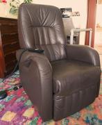 Electrische lederen relaxzetel, Ophalen, Gebruikt, Klassiek, 75 tot 100 cm