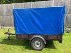 Gesloten aanhangwagen met bache huif 750kg afbeebare huif, Auto diversen, Ophalen, Zo goed als nieuw