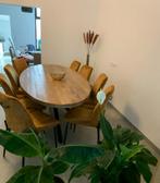Ovale eettafel tafel met 8 stoelen, Huis en Inrichting, Tafels | Eettafels, Ophalen, Overige materialen, 100 tot 150 cm, 200 cm of meer
