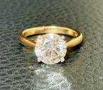 Geel gouden ring met diamant 3.00ct/ certificaat IGI/ nieuw!, Geel, Nieuw, Ophalen of Verzenden, 17 tot 18