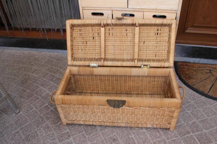 coffre de rangement en osier, Huis en Inrichting, Woonaccessoires | Kisten, Gebruikt, Minder dan 50 cm, Minder dan 50 cm, 50 tot 100 cm
