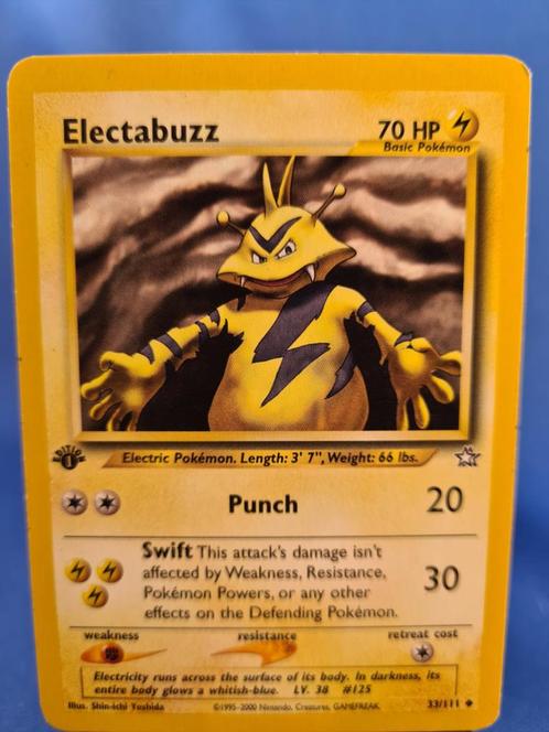 Electabuzz 33/111 - Neo Genesis (1st edition), Hobby en Vrije tijd, Verzamelkaartspellen | Pokémon, Gebruikt, Verzenden