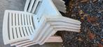 4x witte tuinstoelen + tafel, Tuin en Terras, Ophalen, Gebruikt