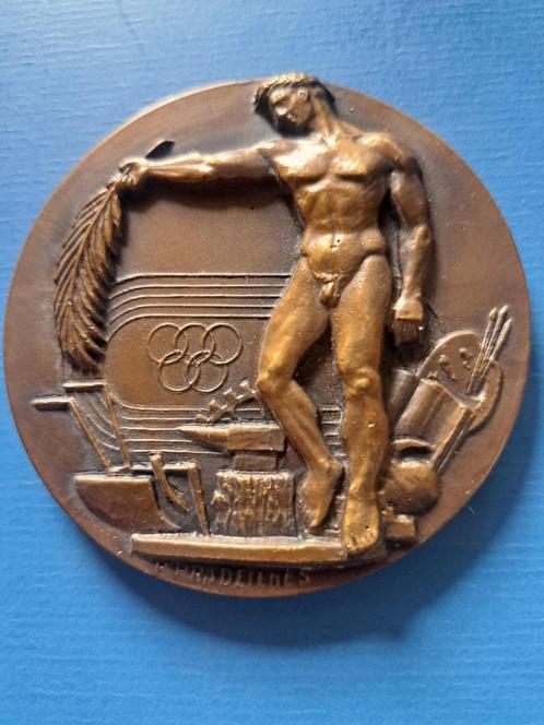 Frankrijk medaille Olympische Spelen brons Pradeilhes, Postzegels en Munten, Penningen en Medailles, Brons, Verzenden