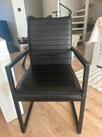 Leren stoelen, Huis en Inrichting, Stoelen, Ophalen, Gebruikt, Zwart, Leer