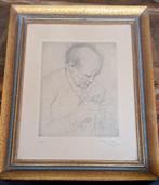 Eau forte epreuve d artiste signe eugene van mieghem, Ophalen of Verzenden