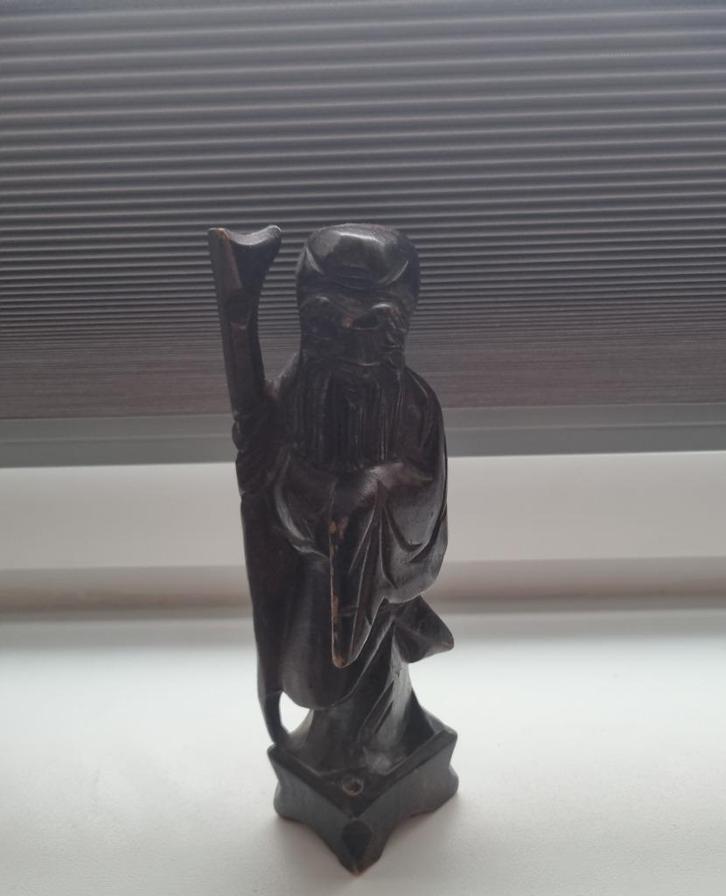 Chinese Sau god van hout, Antiek en Kunst, Kunst | Beelden en Houtsnijwerken, Verzenden