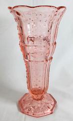Verreries Scailmont Antieke Art Deco roze glazen vaas, Antiek en Kunst, Ophalen of Verzenden