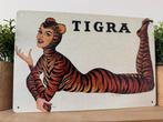 Metalen reclamebord Tigra, Verzamelen, Merken en Reclamevoorwerpen, Ophalen of Verzenden, Nieuw, Reclamebord